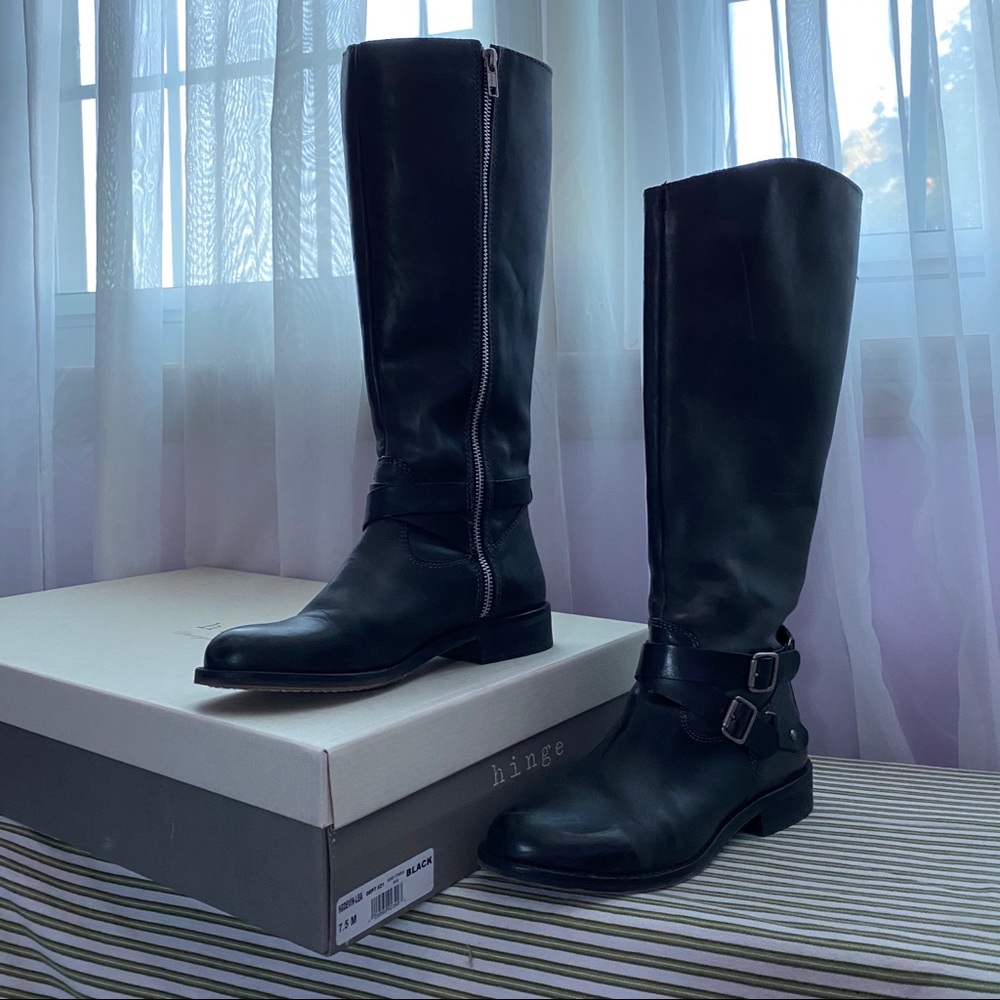 hinge knee high leather boots!